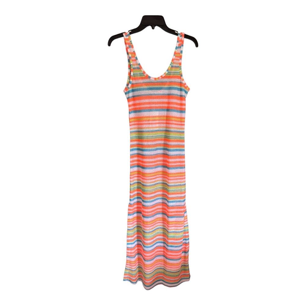 Ramy Brook Multicolor Striped Maxi Dress - Coral, Green, Blue